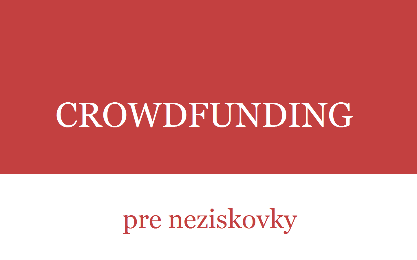 Fundrising pre neziskovky